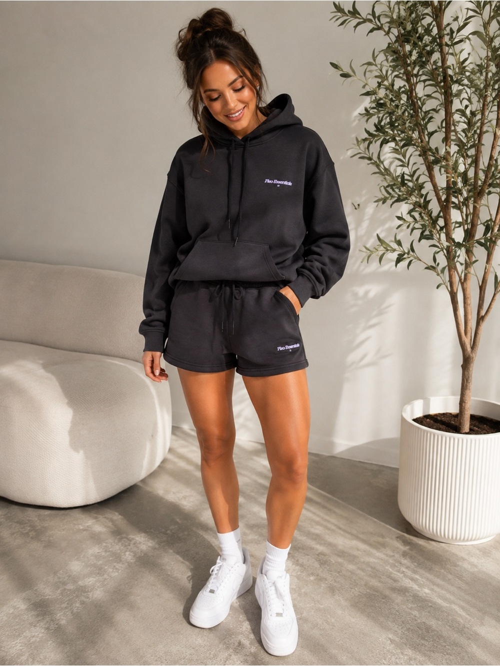 F053. Fleo | Sunday Funday Sweatshorts Black - M